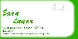 sara lauer business card